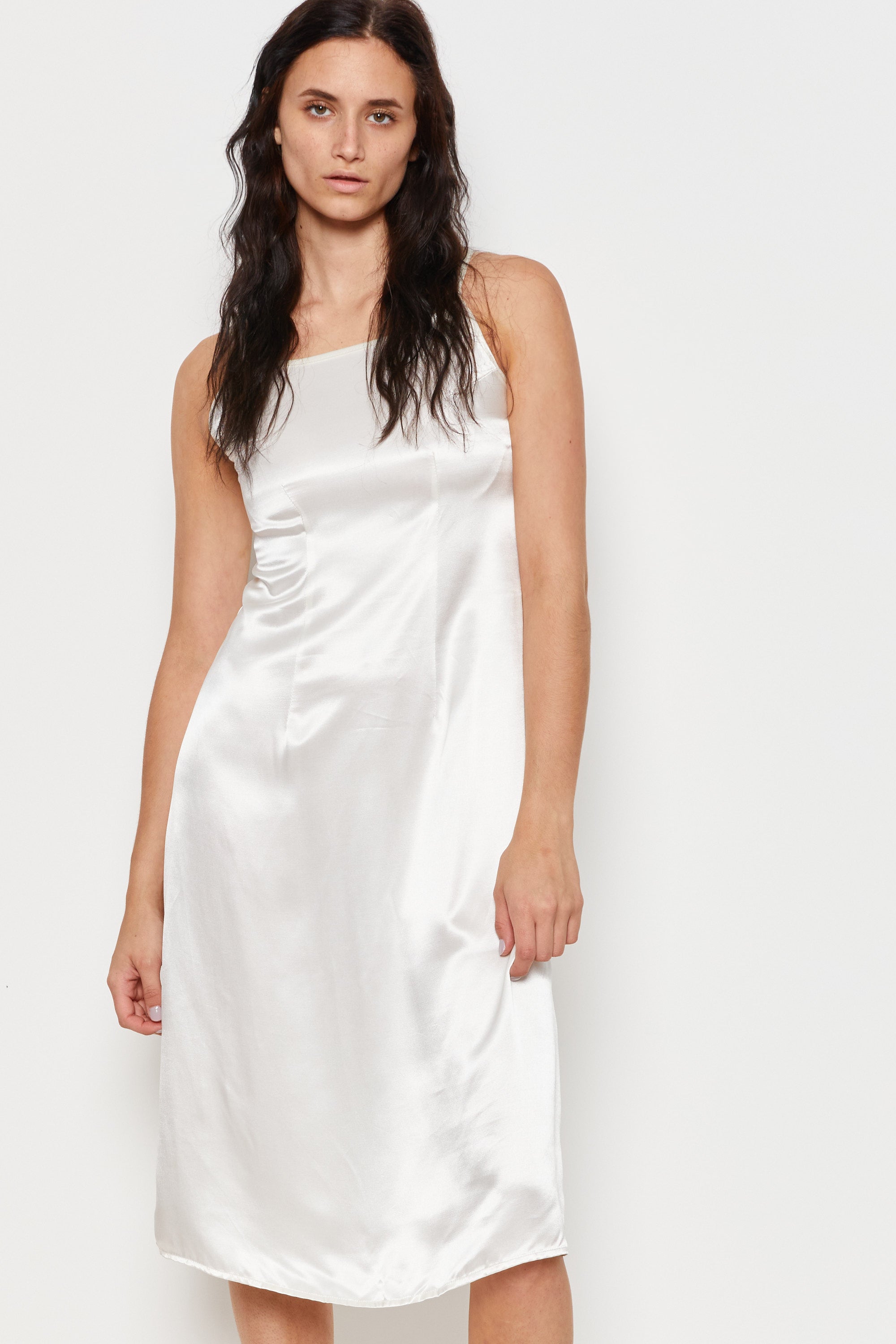 90s White Satin Slip Dress S Dead Byrd Vintage 90s White Satin Slip Dress S Dead Byrd Vintage