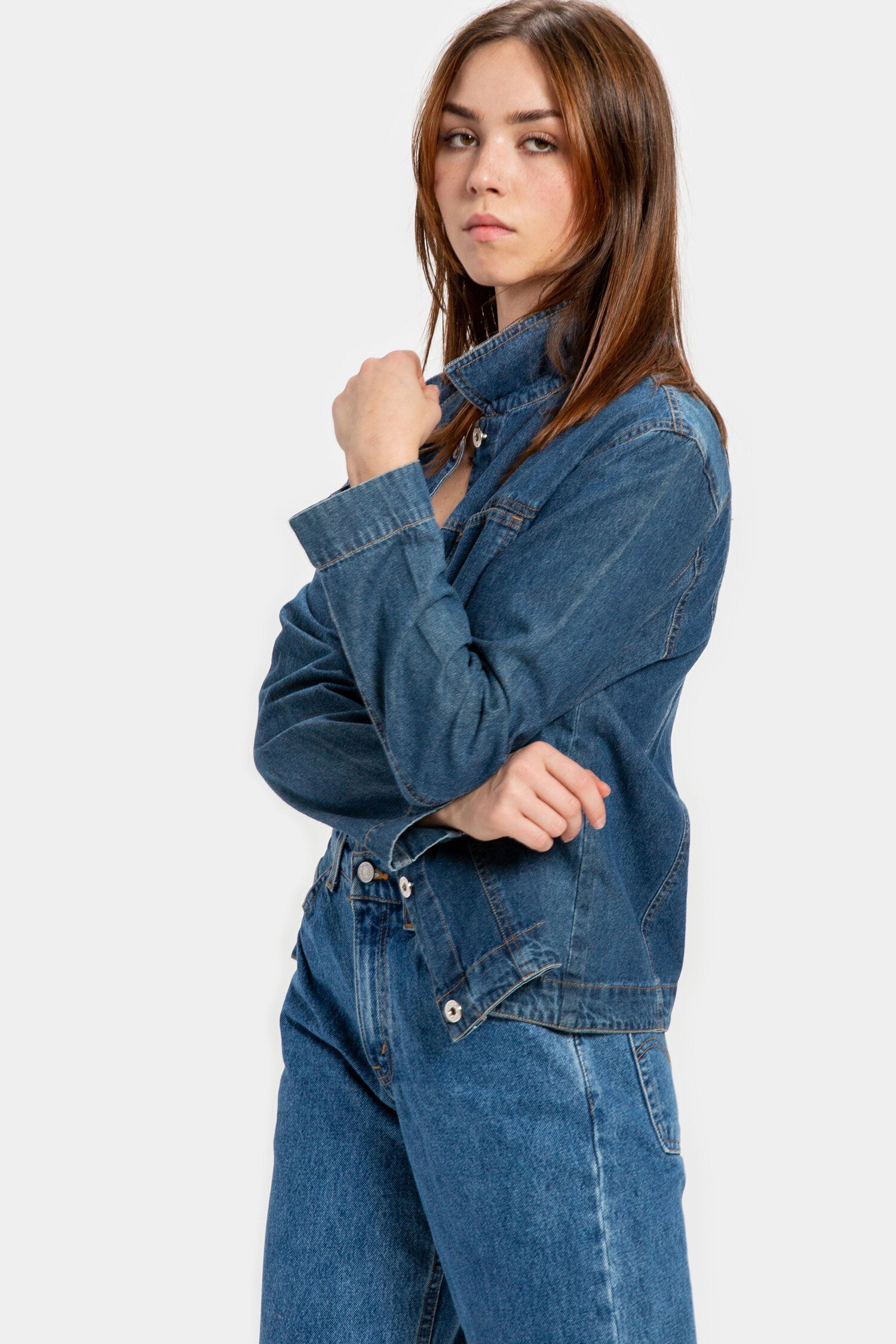 【A.P.C】FEMME 3rd DENIM JKT Vintage wash A.P.C. Light Blue Stone Wash Denim Jacket S 3rd Type Classic