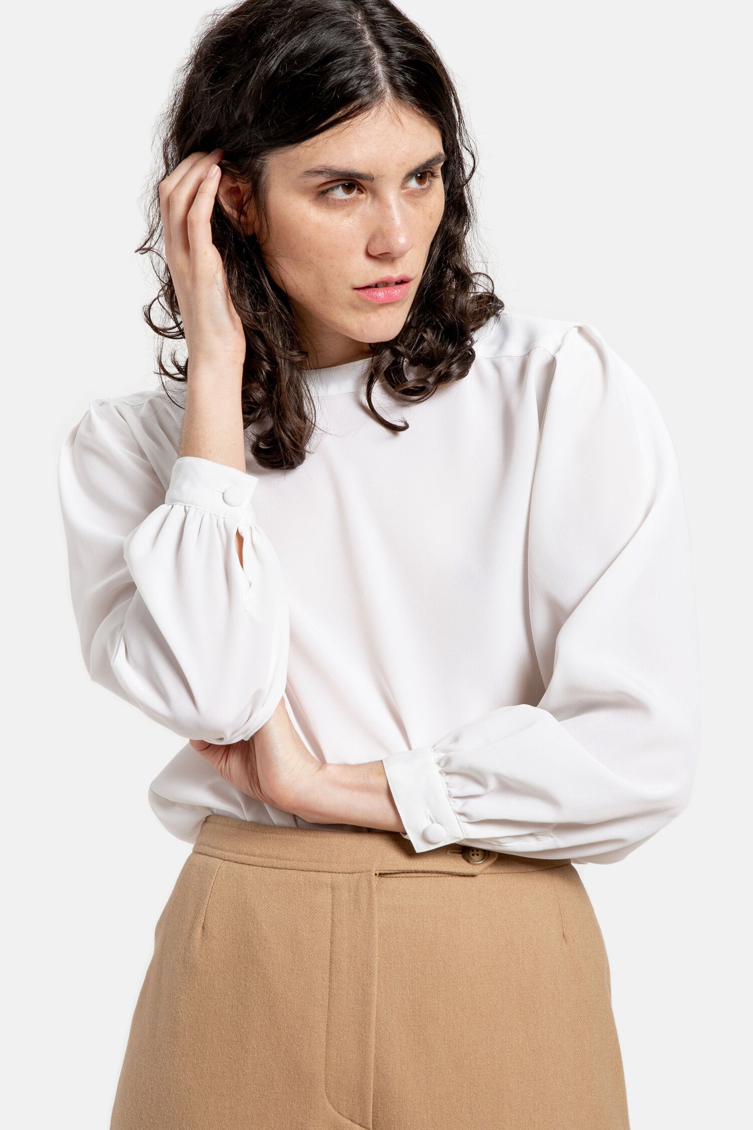 80s White Sheer Blouse M – Dead Byrd Vintage